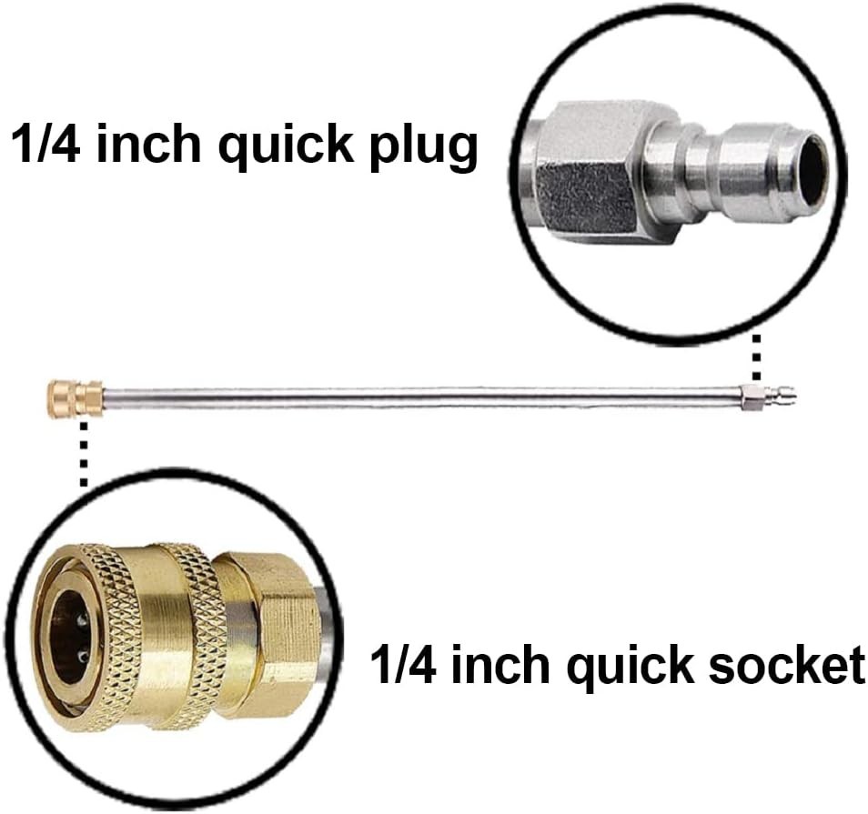 Pressure Washer Extension Wand, 17 Inch Stainless Steel, Power Lance, 2 Pack