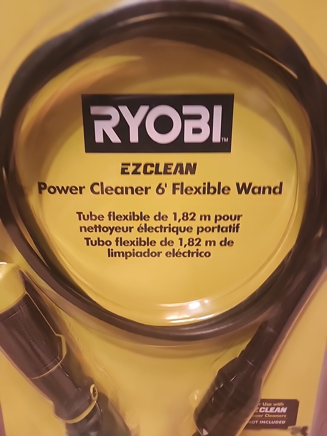 RYOBI EZCLEAN Power Cleaner 6′ Flexible Wand RY3112FW quick connect system