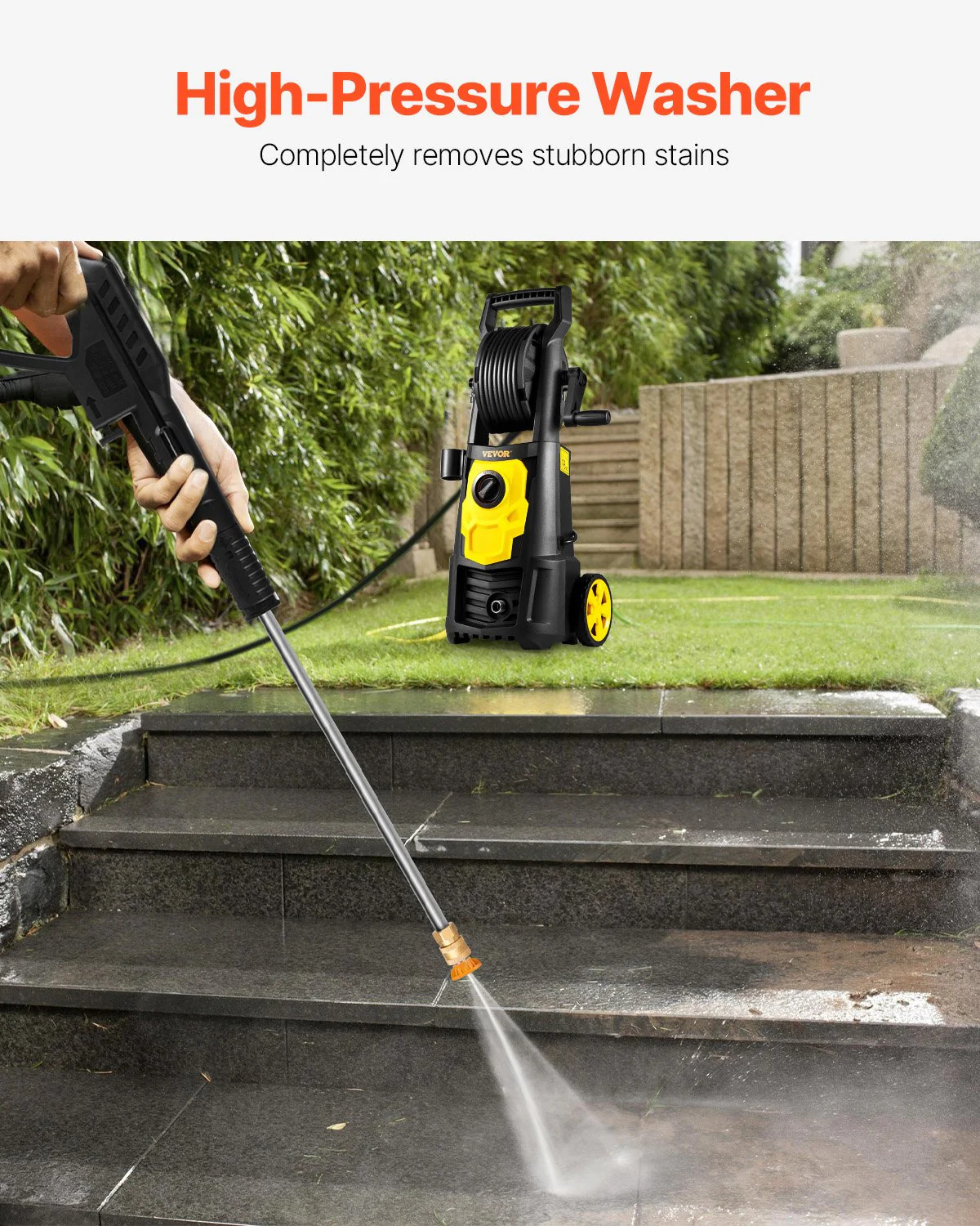 VEVOR Electric Pressure Washer 2000 PSI 1.76 GPM Power Cleaner w/ Foam Cannon