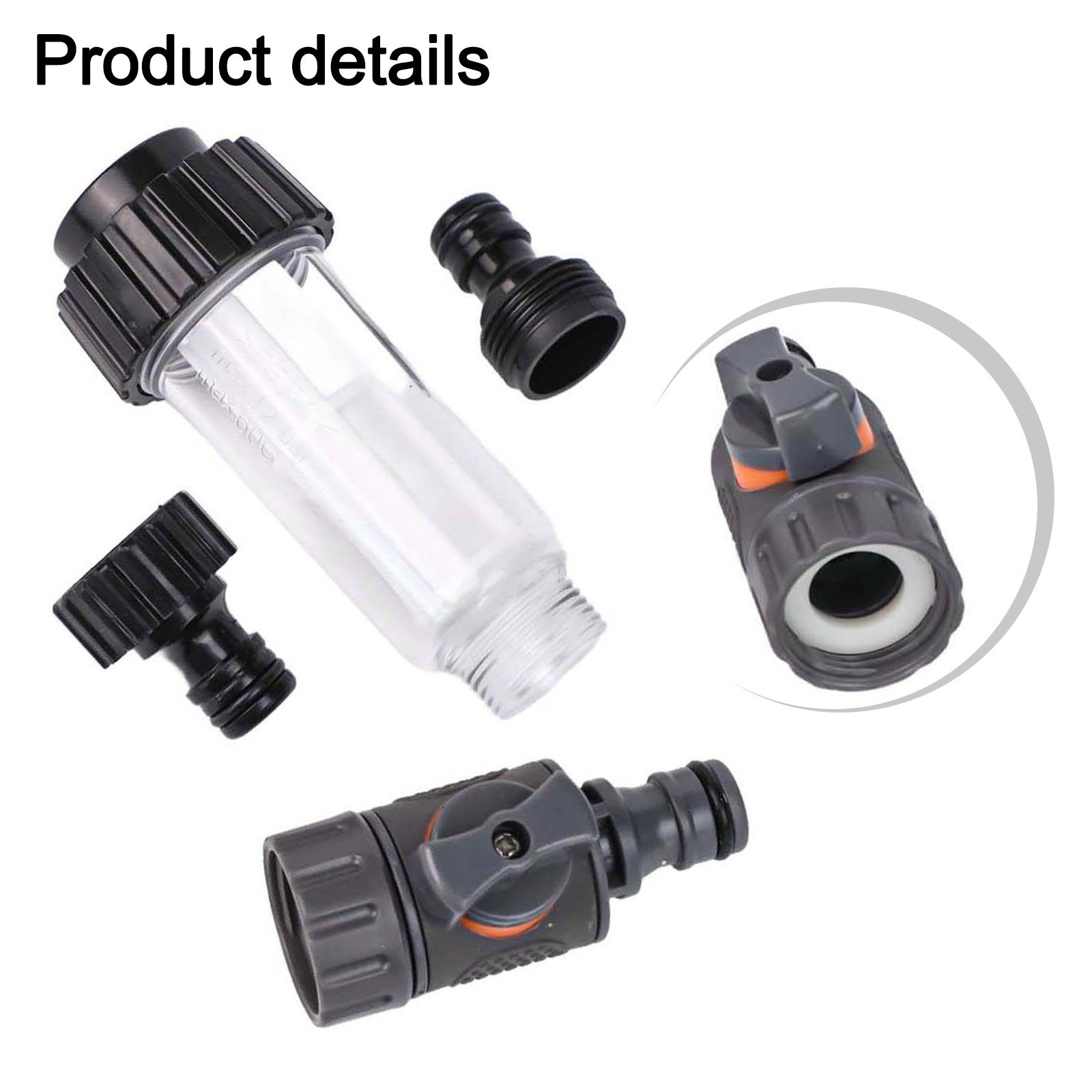 Water Filter and Valve Set for Pressure Washers RVs and Outdoor Gardening