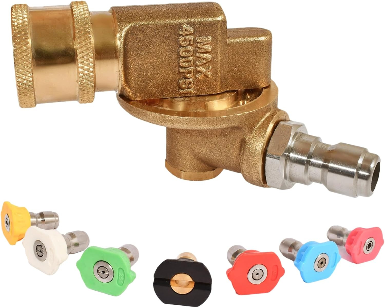 8 Pack 7 Angles Pressure Washer Pivoting Coupler Attachment Accessories Kit