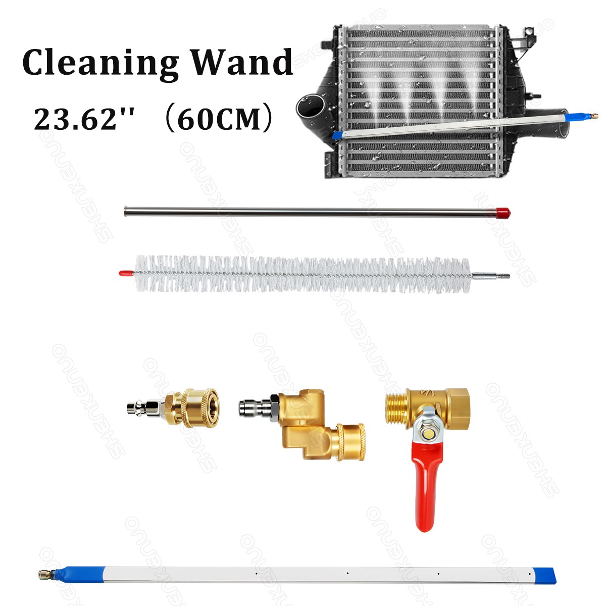 60cm/23.62in Radiator Cleaning Wand – Over 4500PSI Portable Pressure Washer Tool