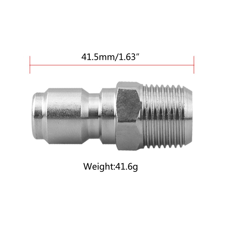 2Pack NPT 3/8 Inch Pressure Washer Coupler Quick Connect Plug Male 3/8 Connector