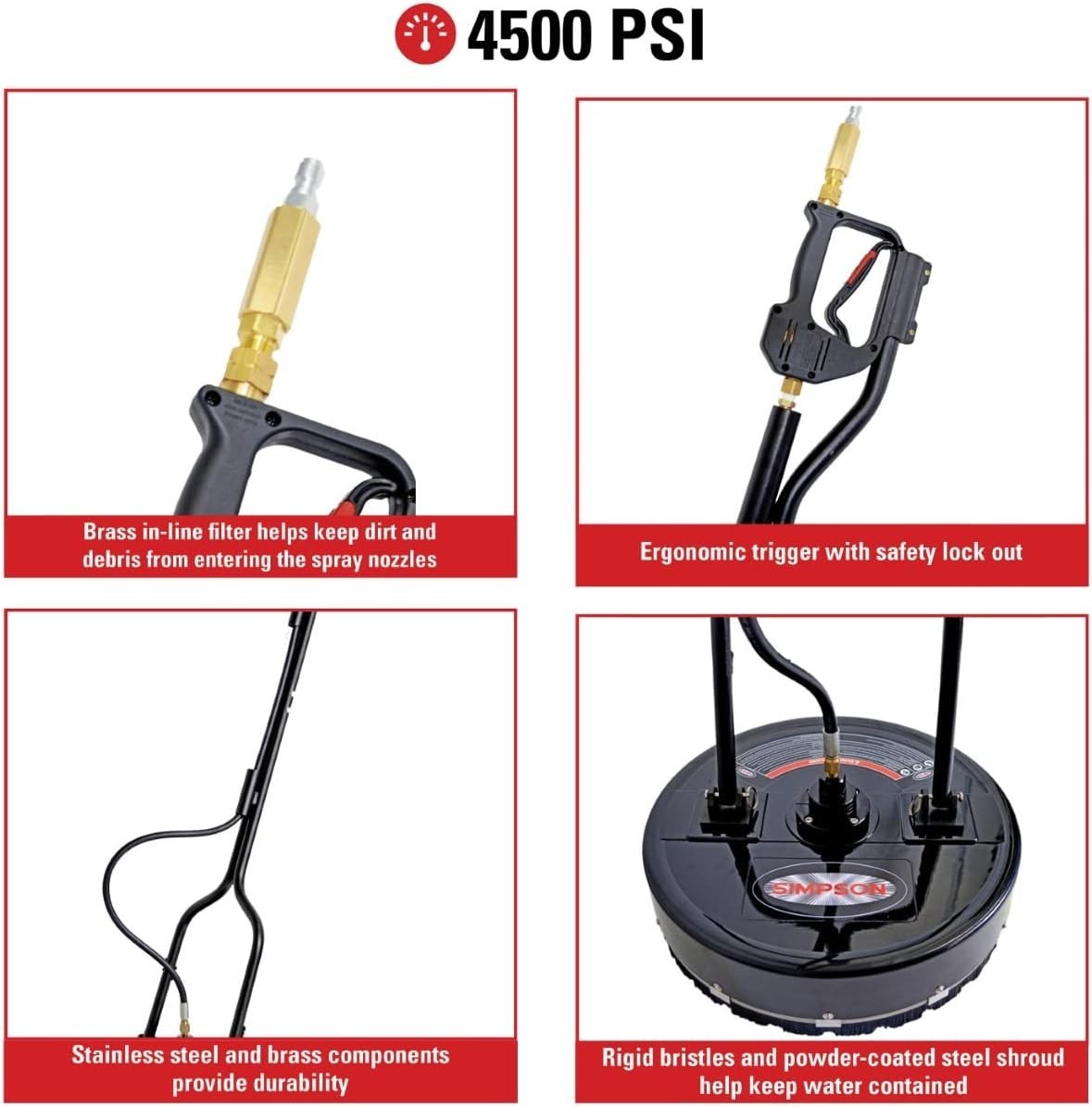 Universal 20-Inch Surface Cleaner for Pressure Washers – Ideal for Large Areas