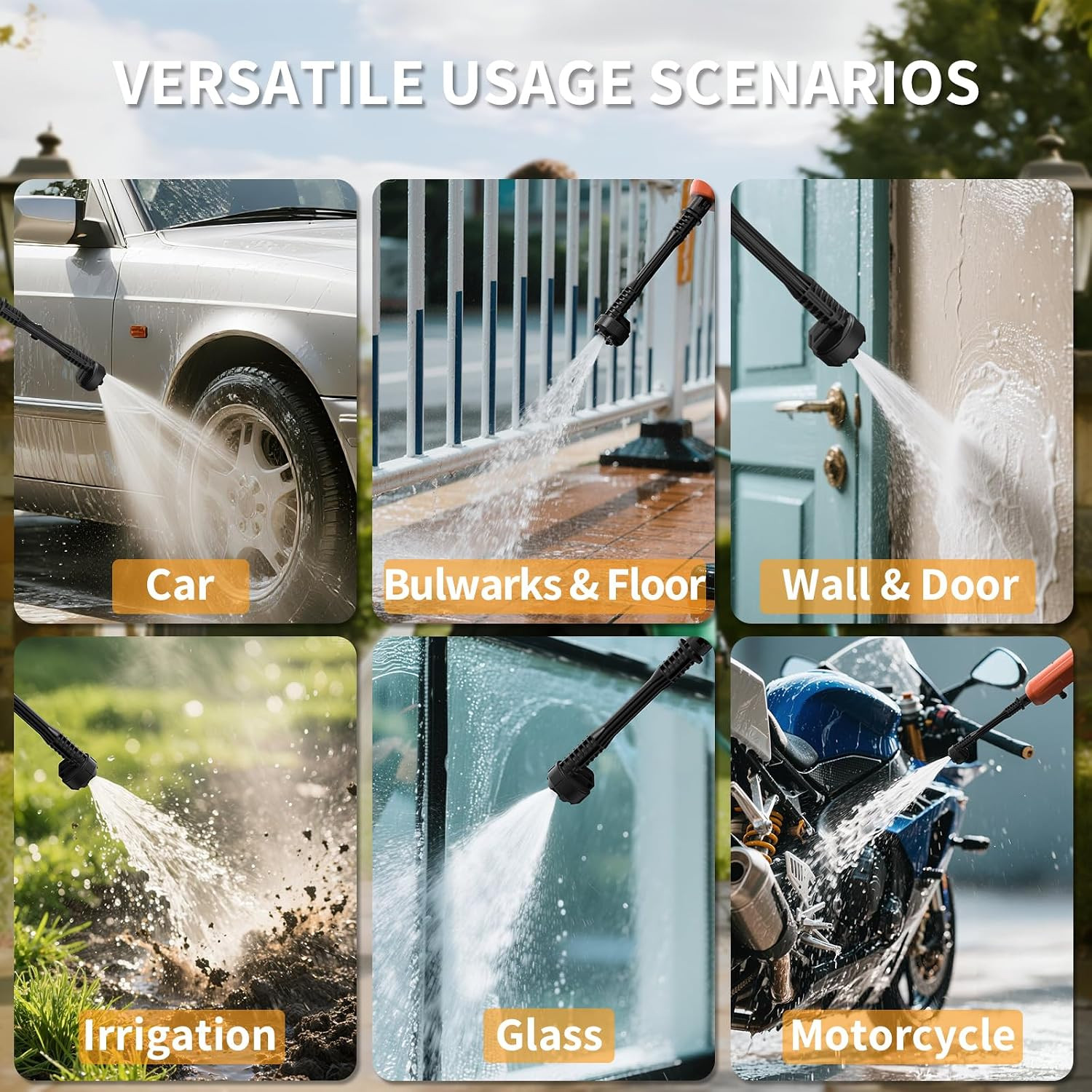 Cordless Pressure Washer, Portable Battery Power Washer Electric Car Pressure Wa