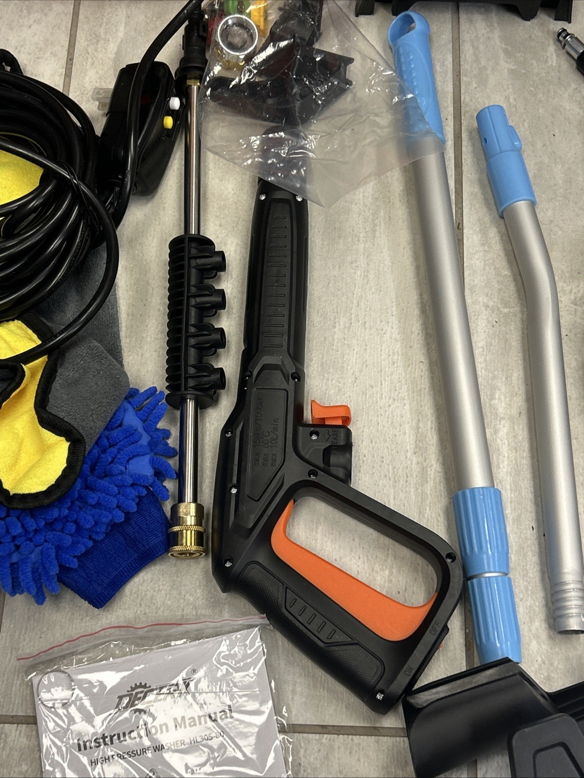 Decerk Electric Pressure Washer 1160-1800 PSI Orange