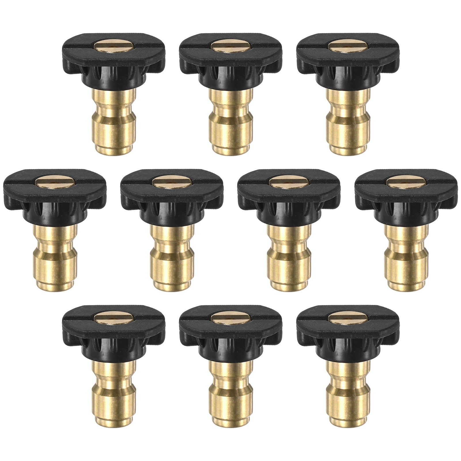 10PCS Soap Pressure Washer Nozzle Tips, 1/4 Inch Quick Connect, 4000PSI [Black]