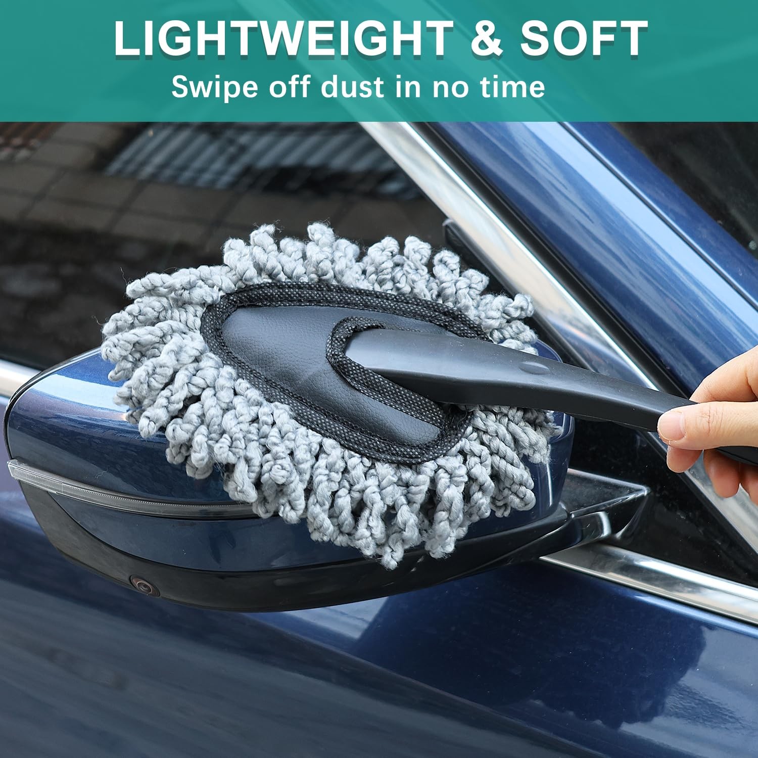 2 Pack Super Soft Microfiber Duster Brush, Dusting Tool, Cleaning White