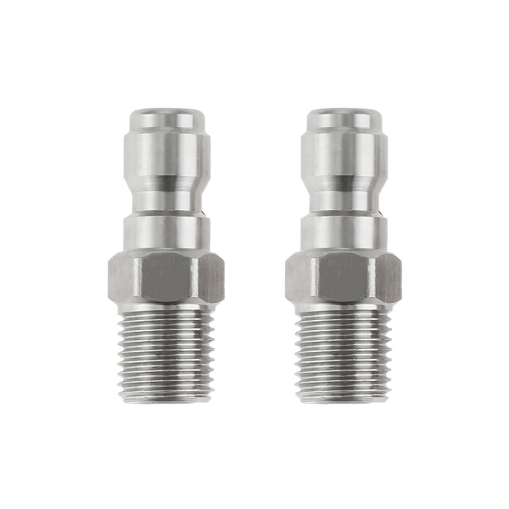 2 Pack High Pressure Washer 1/4 Quick Connect Fittings one-touch coupler