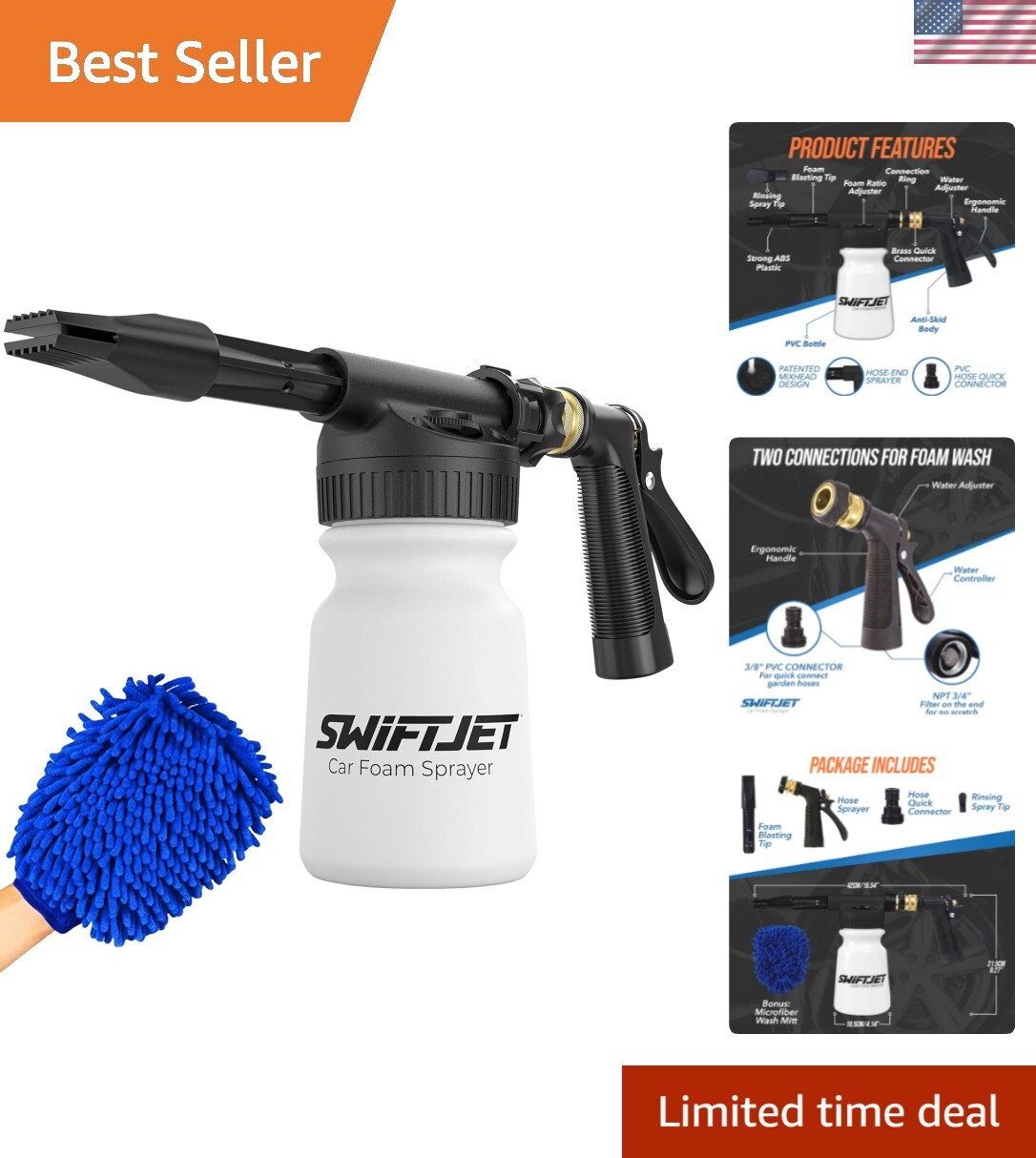 Ultimate Foam Cannon for Fun and Safe Car Washing – Hose Attachment Included