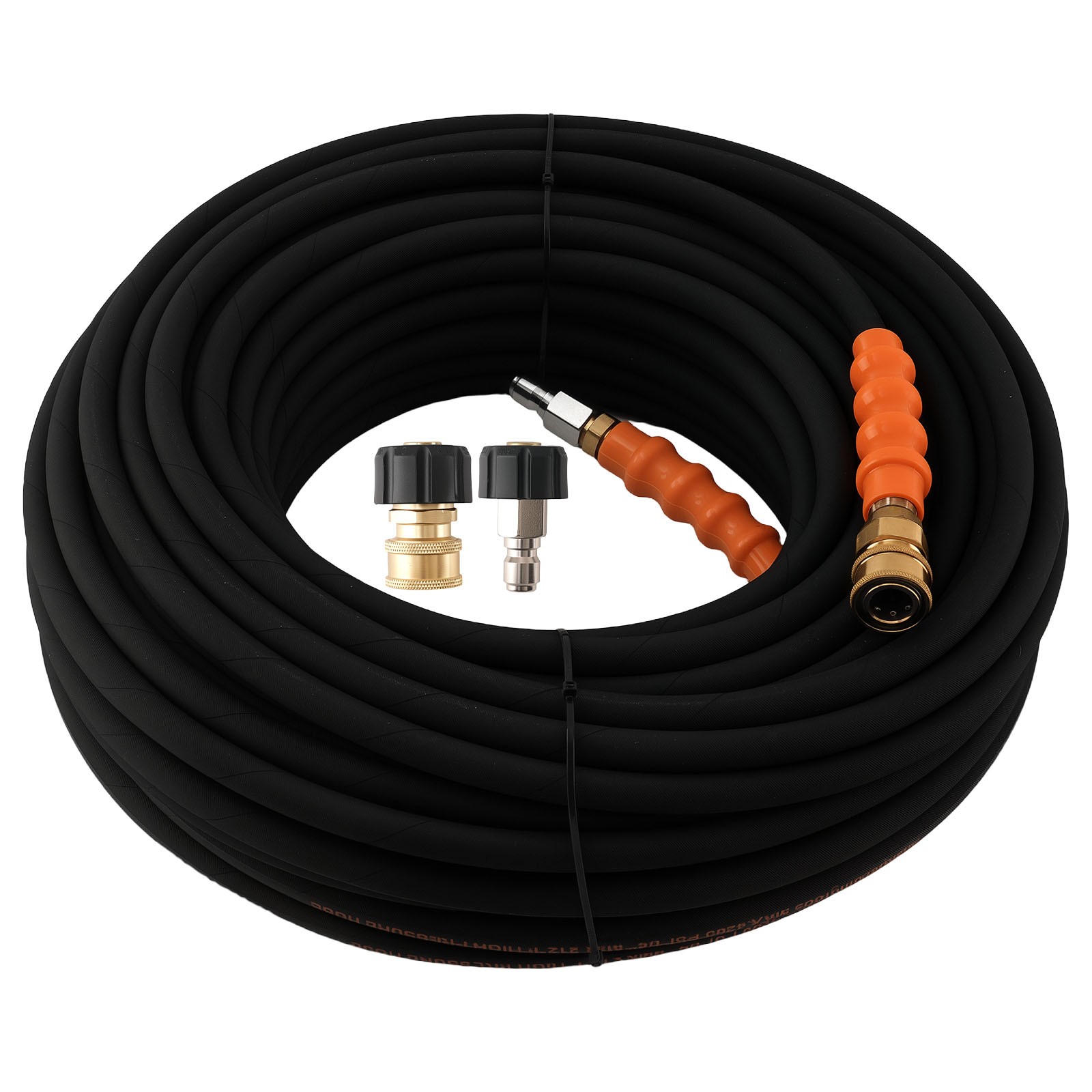 150FT 1/4″ 4200PSI Pressure Washer Hose Steel Wire Braided Hot Cold Water Rated