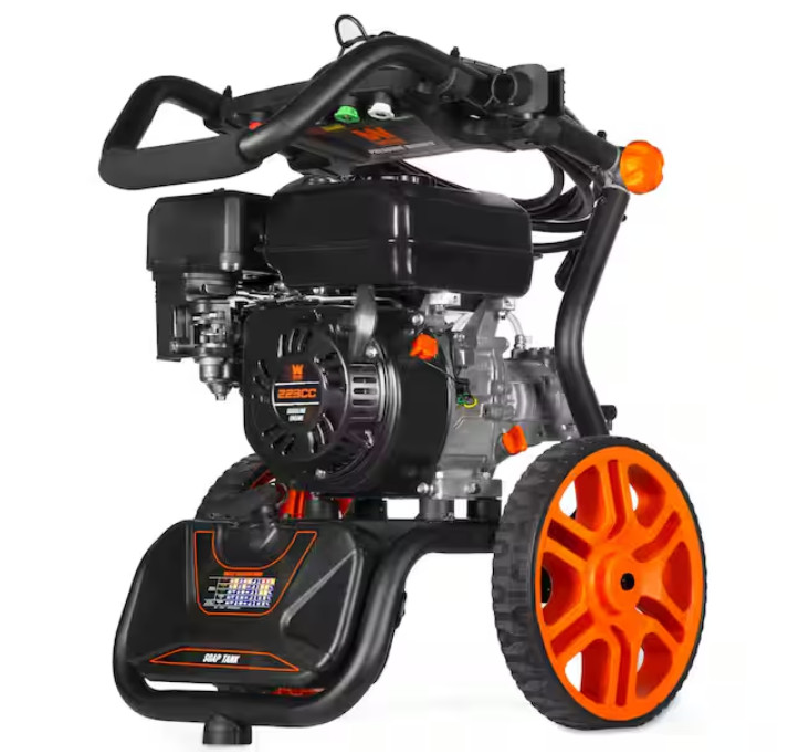 3400 PSI Gas Cold Water Pressure Washer W/ 223cc Engine 2.7 GPM Flow Rate