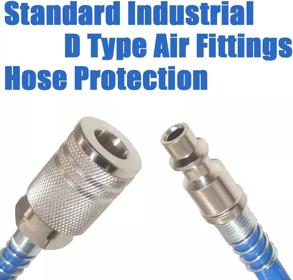 19.6ft PU Hose Air Blow Gun Kit High Pressure Air Compressor Tool Dust Clean