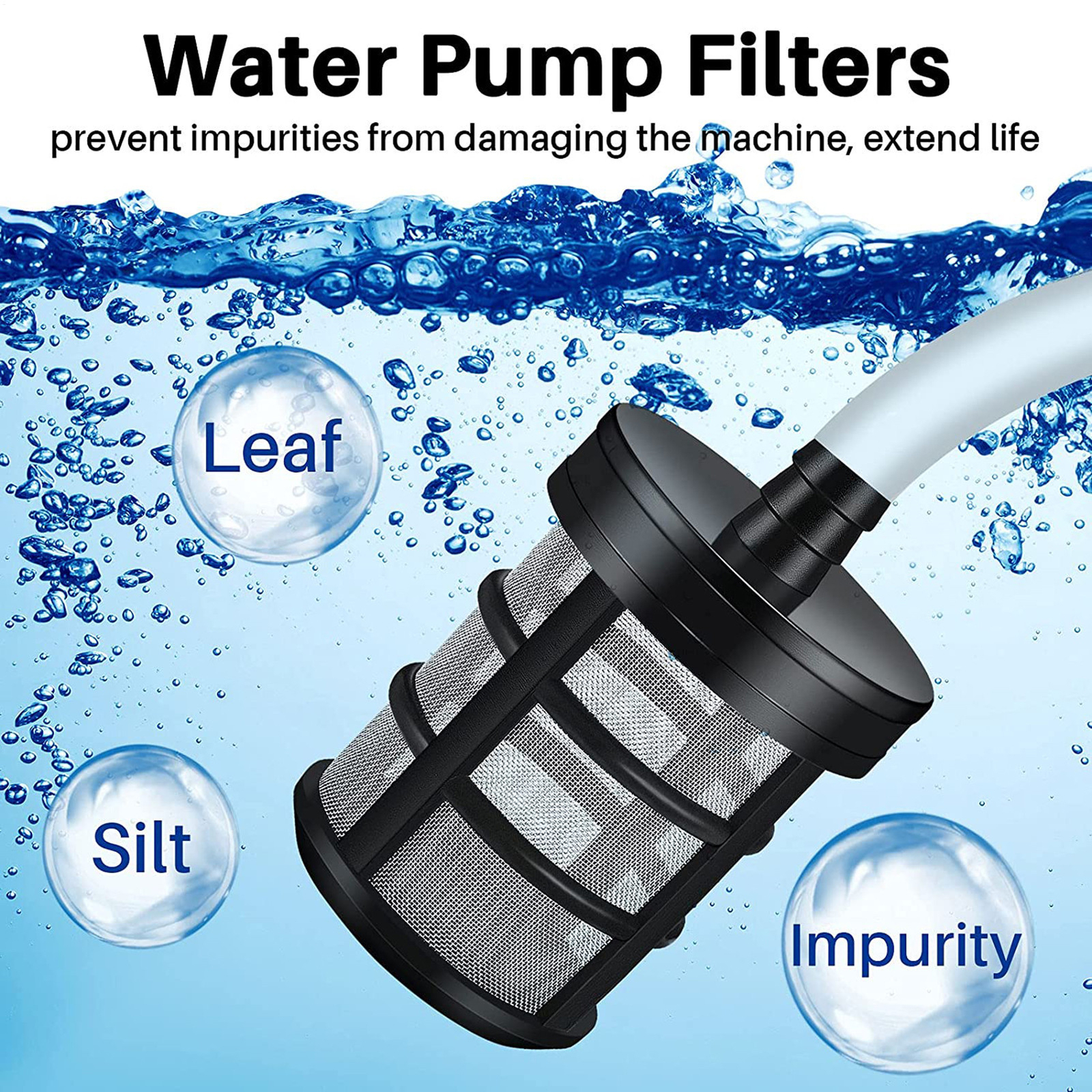 2 x Garden Hose Sediment Filter Hose Strainer Water Line Filter for Water Pumps
