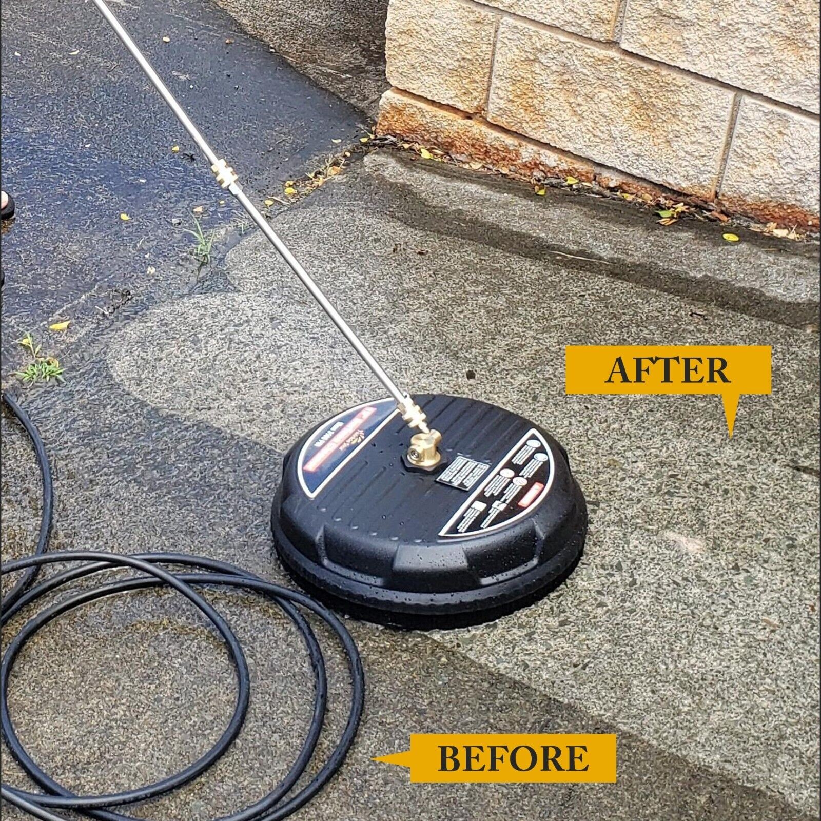 15″ Pressure Washer Surface Cleaner Power Washer Attachment with Extension Wands
