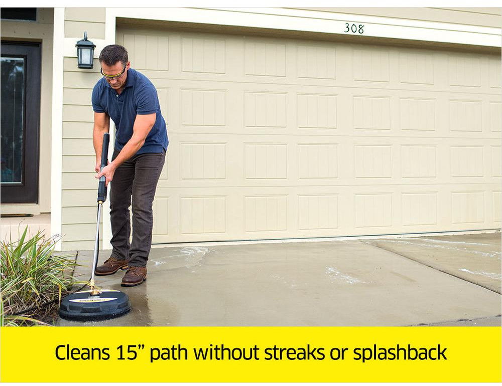 Surface Cleaner 15 in. Gas Pressure Washers Attachment Patio Driveways Cleaner