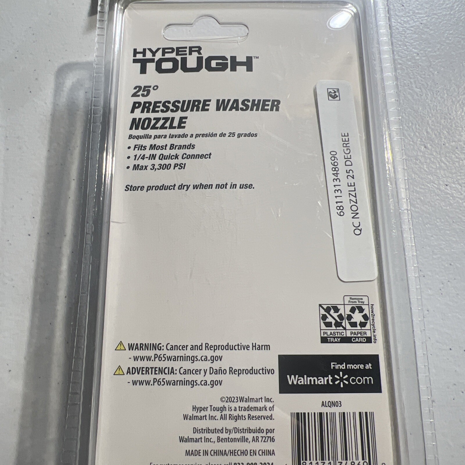 Hyper Tough 25 Degree Pressure Washer Nozzle 1/4″ Quick Connect