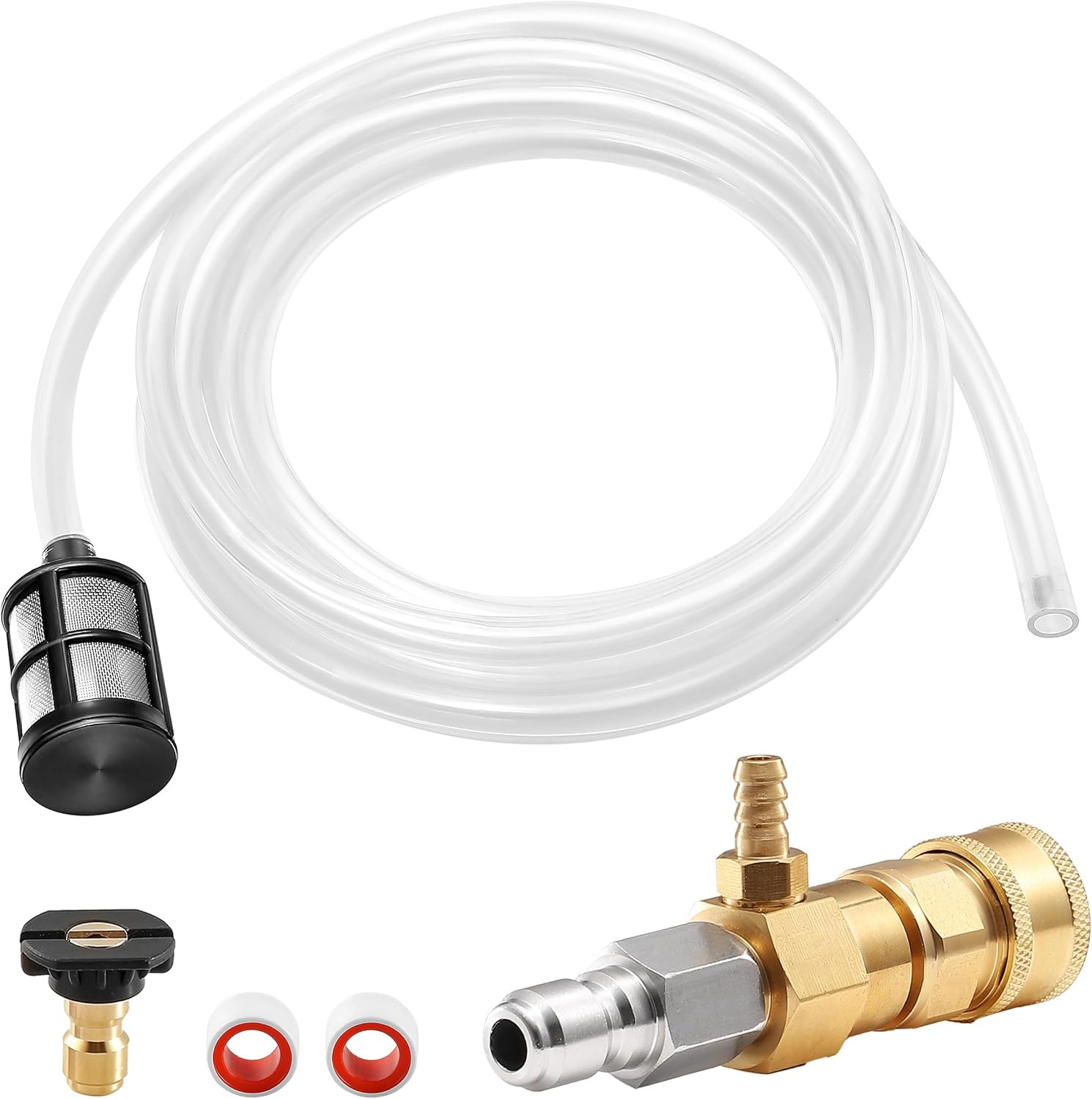 Downstream Injector for Pressure Washer, Power Washer Chemical Injector Kit with