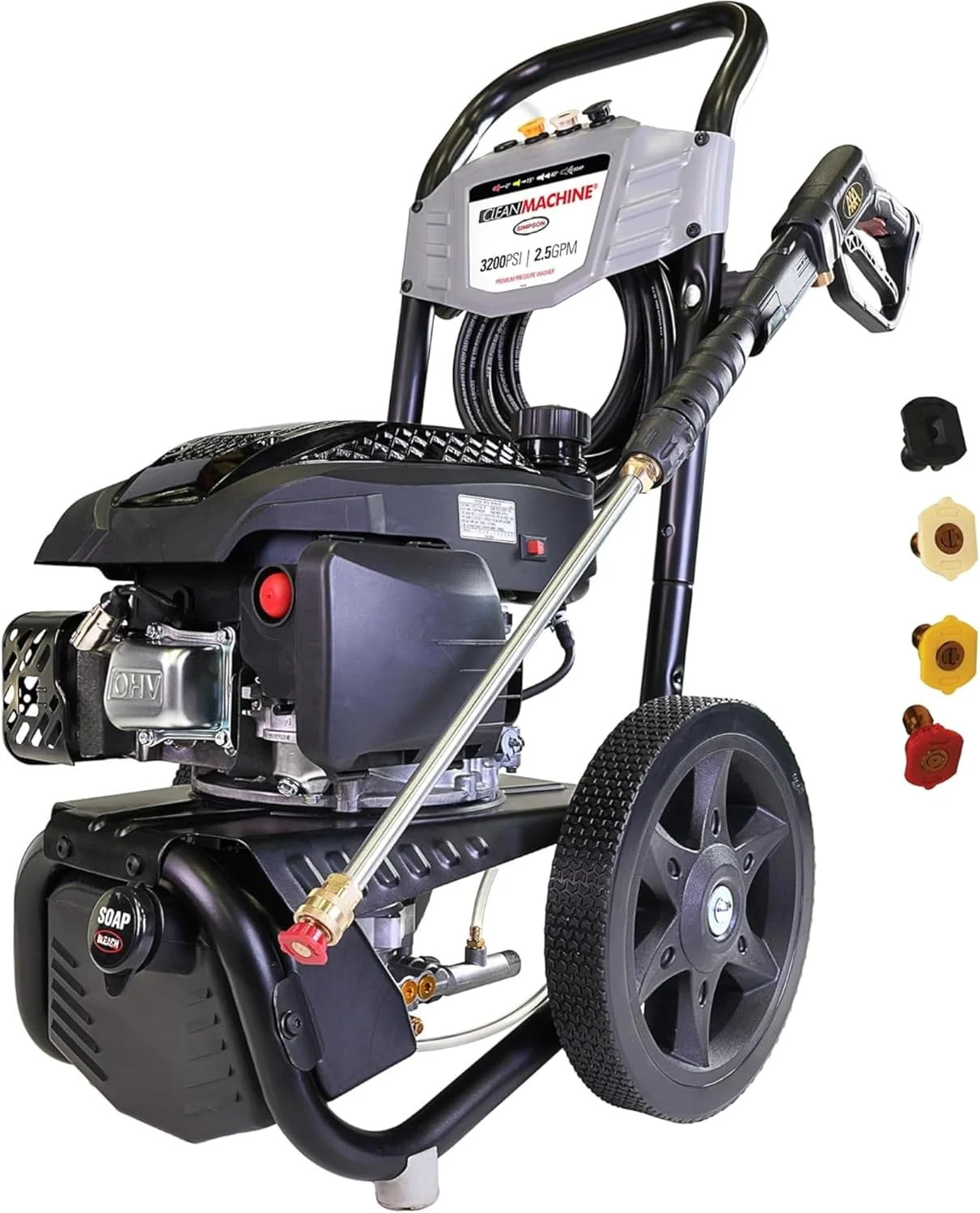 Simpson Cleaning 3200 PSI Gas Pressure Washer, 2.5 GPM Residential Power Washer