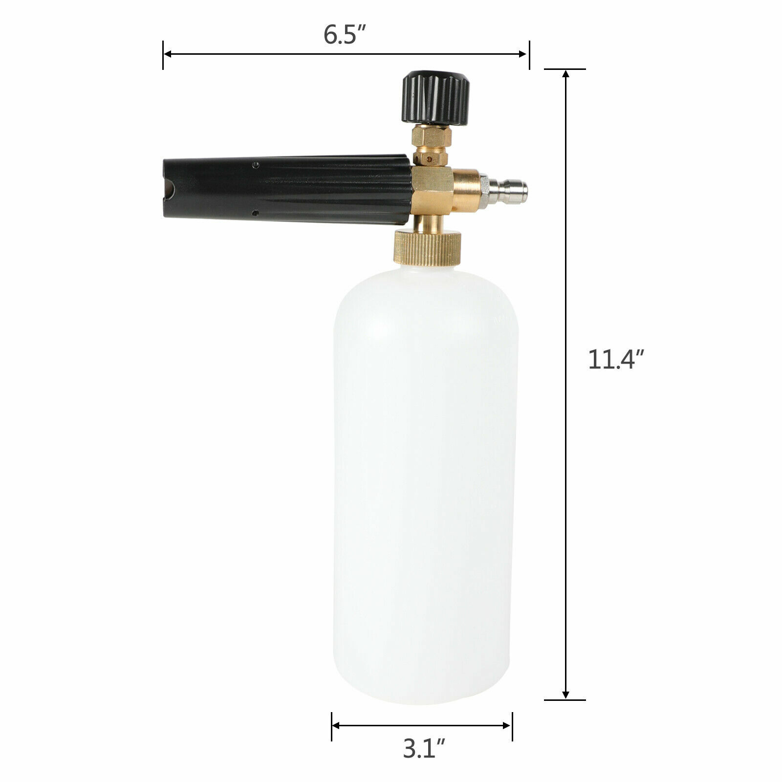 Foam cannon for car wash with 1/4 adapter (1.15m or 1.25 mm orifice)