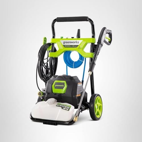 Greenworks 2000 PSI 1.2 GPM Pressure Washer (Open Frame 2000 PSI, Green
