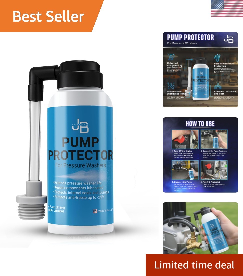 Pressure Washer Antifreeze & Lubricant – 4 oz, Prevents Corrosion and Freezing