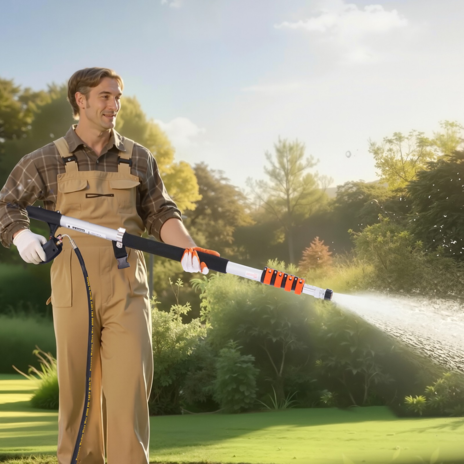 VEVOR Pressure Washer Telescoping Wand 24ft4000psi Telescopic Spray Wand7Nozzles