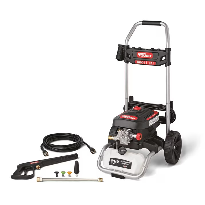 Hyper Tough 2000 PSI at 1.2 GPM 120 V Electric Powered Cold Water Pressure Washe