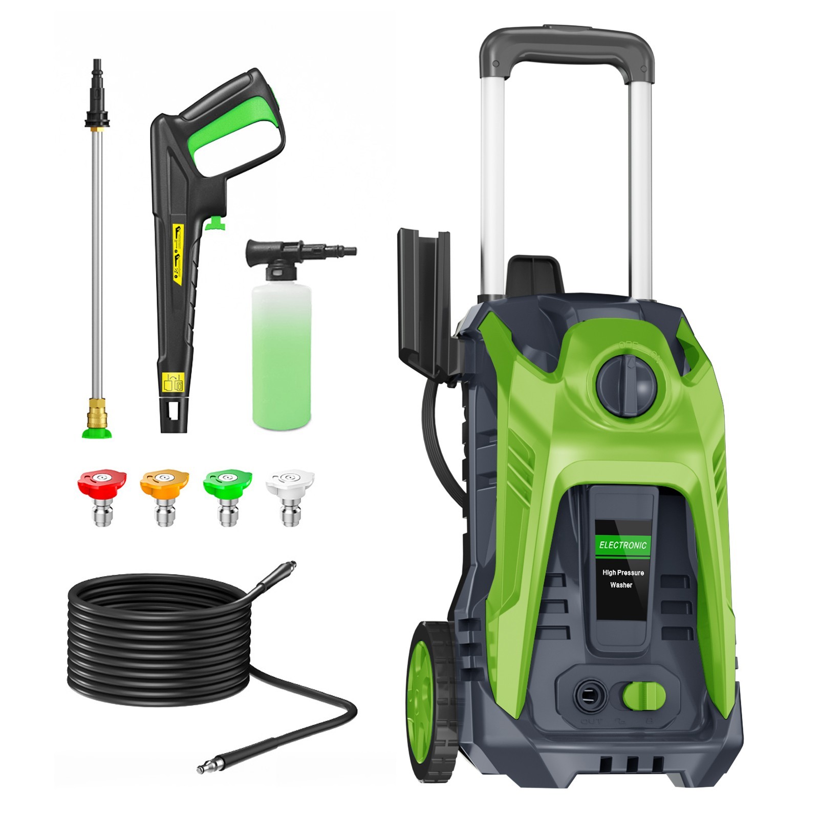 4200PSI 2.0GPM Electric Pressure Washer High Power Jet Car Garden Patio Cleaner