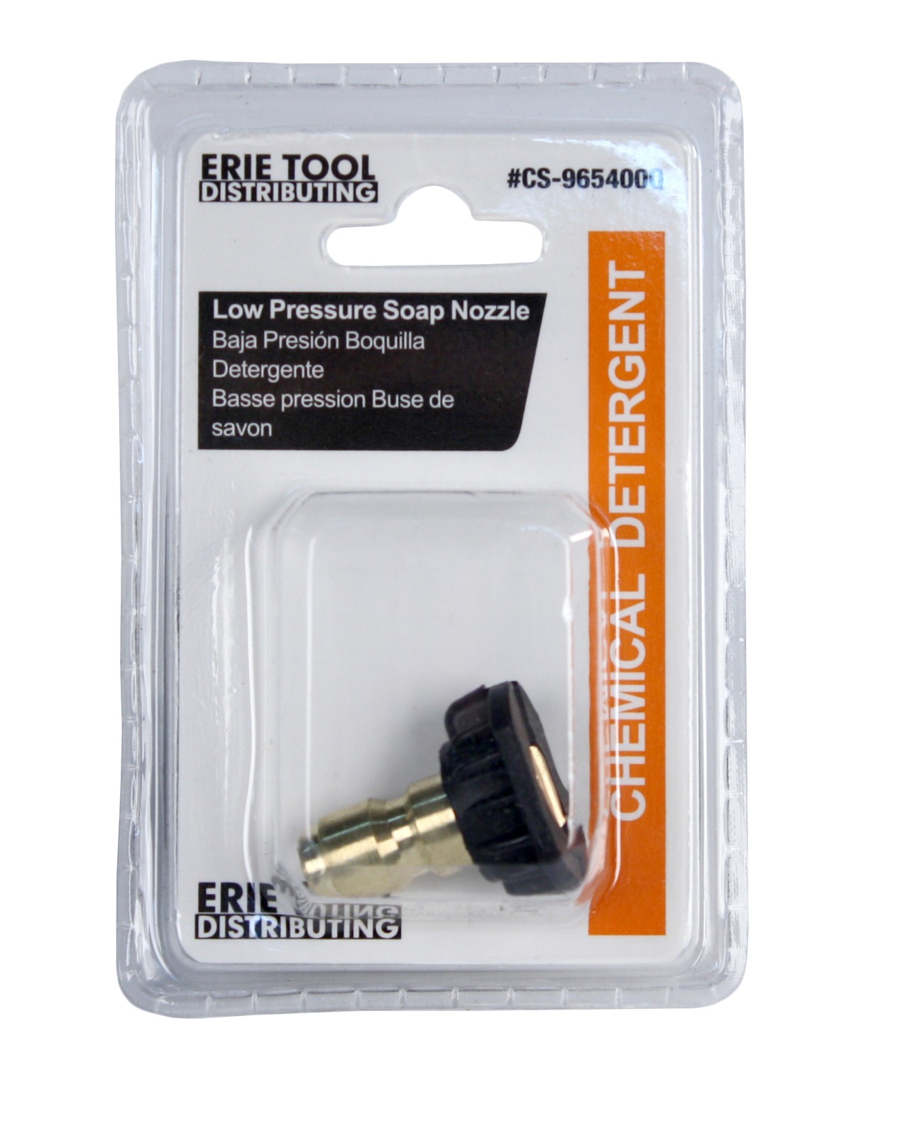 Erie Tools Pressure Washer 1/4″ Soap Nozzle Quick Connect 65 Degree Nozzle