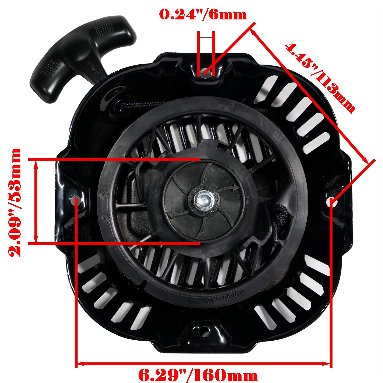 Pull Start Recoil Starter Assembly for Generac GP3600 GP3250 Generator, 196cc…