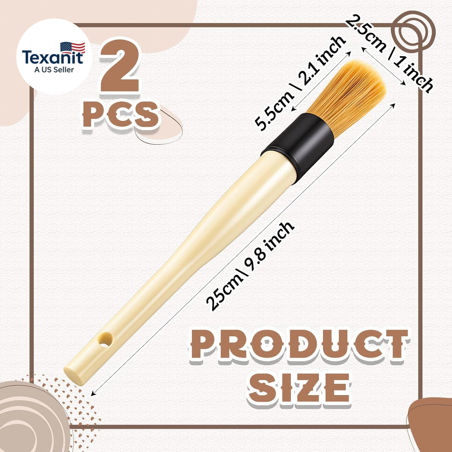 2 Pack of Parts Cleaning Brush Home and Auto Use Parts Cleaner for Cleaning Auto