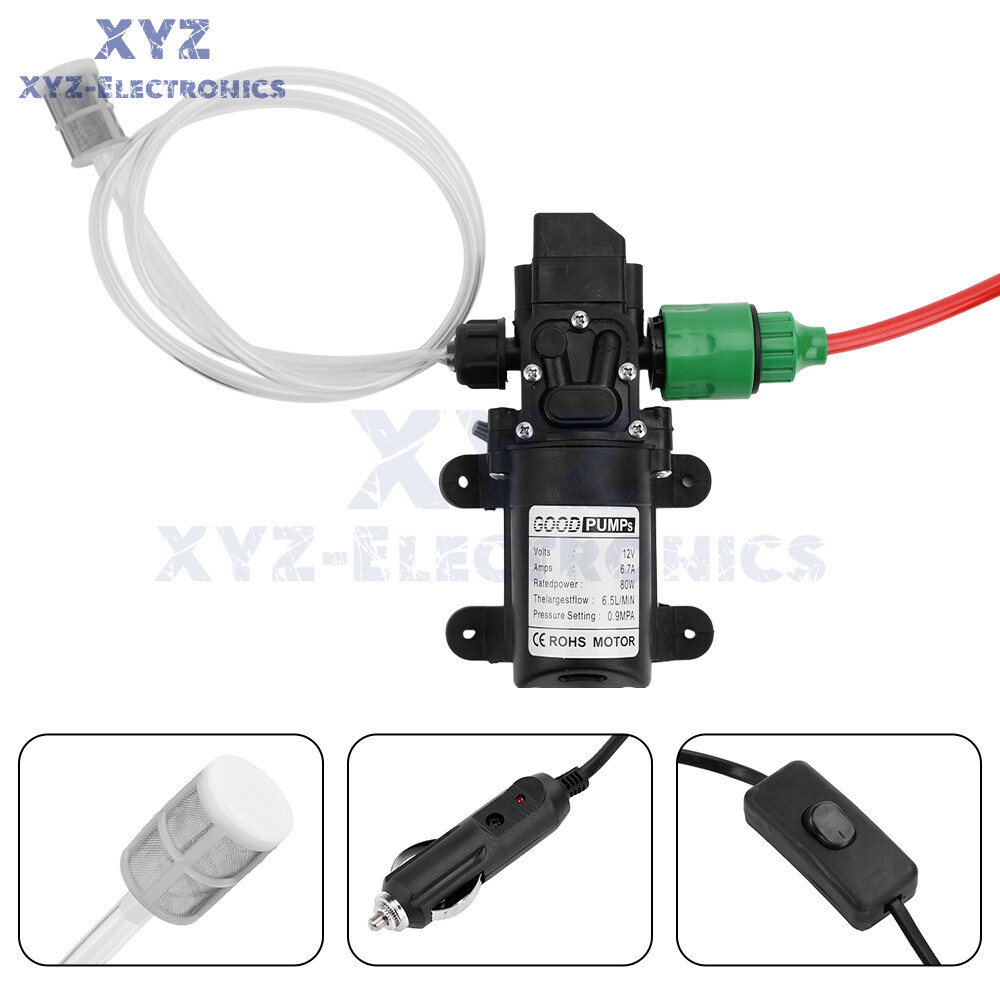 DC12V 80W High Pressure Self-Priming Car Portable Washer Water Pump Kit