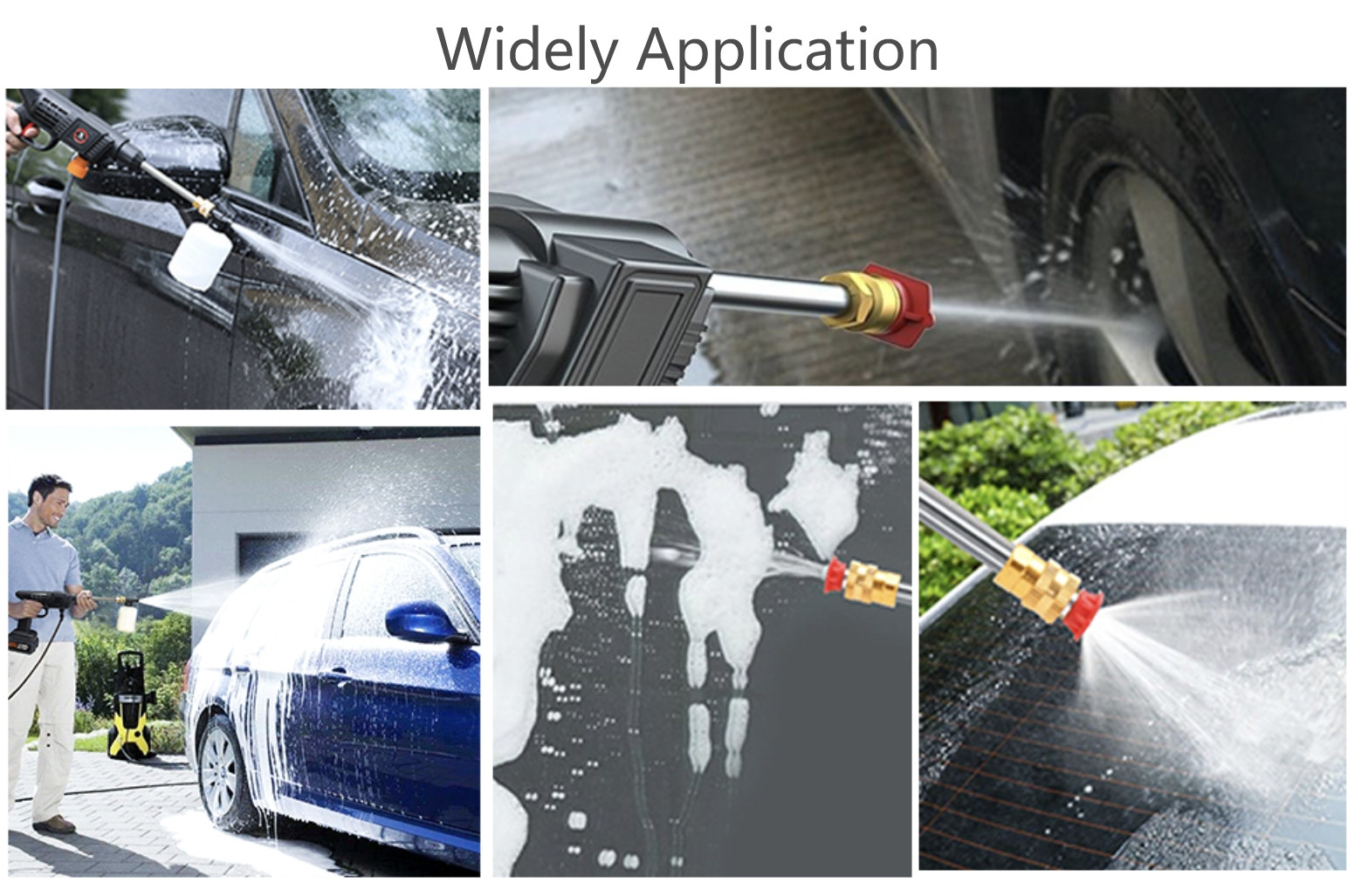 High Pressure Car Jet Wash Cleaner Water Gun 2000W 300 Bar + Battery 48V