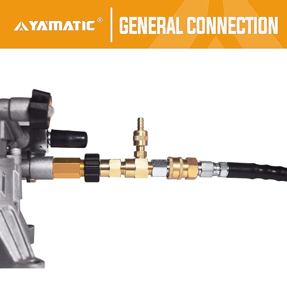 YAMATIC Adjustable Chemical Injector Kit for Pressure Washer,3/8 Inch Connectors