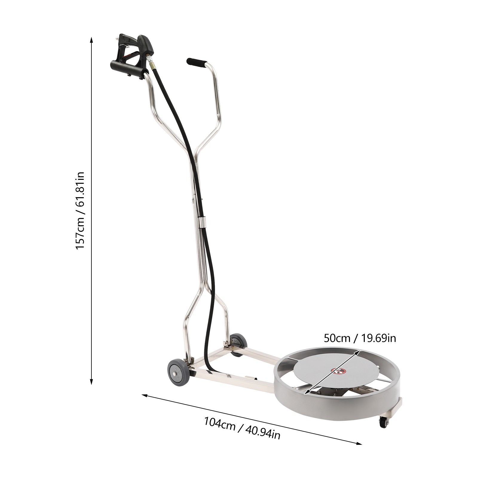 20″ Pressure Washer Undercarriage Cleaner Under Car Chassis Cleaner Dual Handles