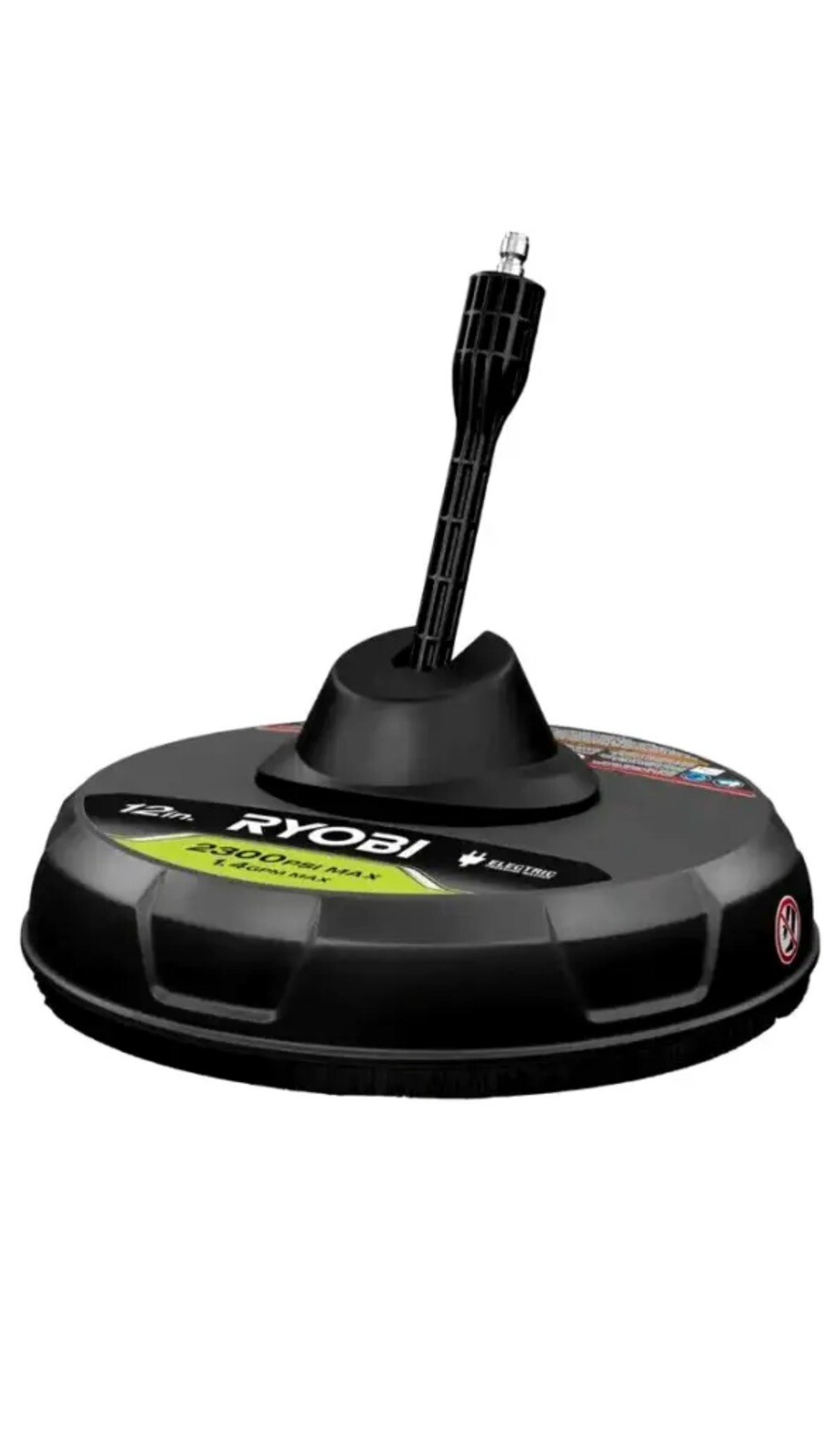 RYOBI 12 in. 2300 PSI Electric Pressure Washer Surface Cleaner with Caster