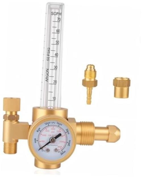 Argon Regulator for TIG MIG Welding, 0-4000 PSI Gas Pressure Regulator with