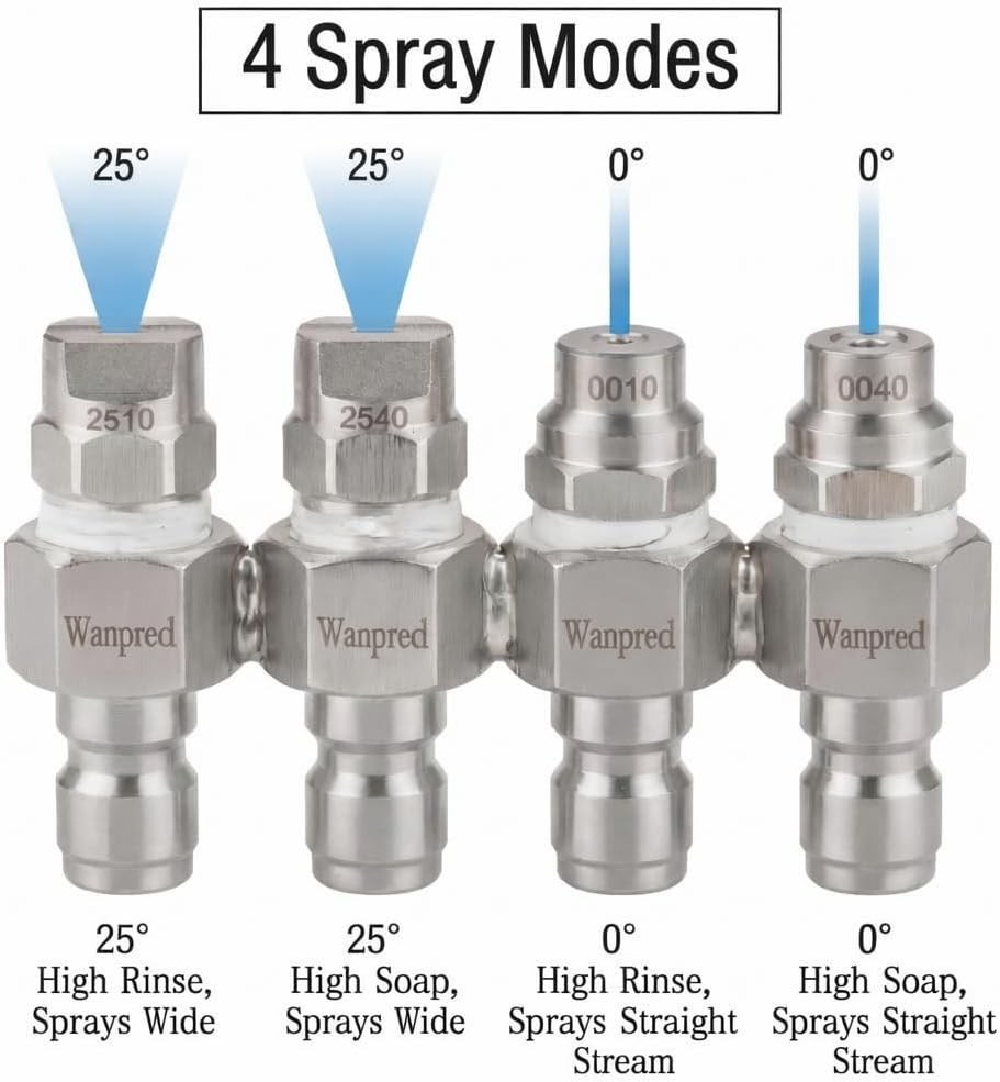 Jrod Pressure Washer Nozzles Set Up To 4000 Psi | 4 Gpm Pressure Washe