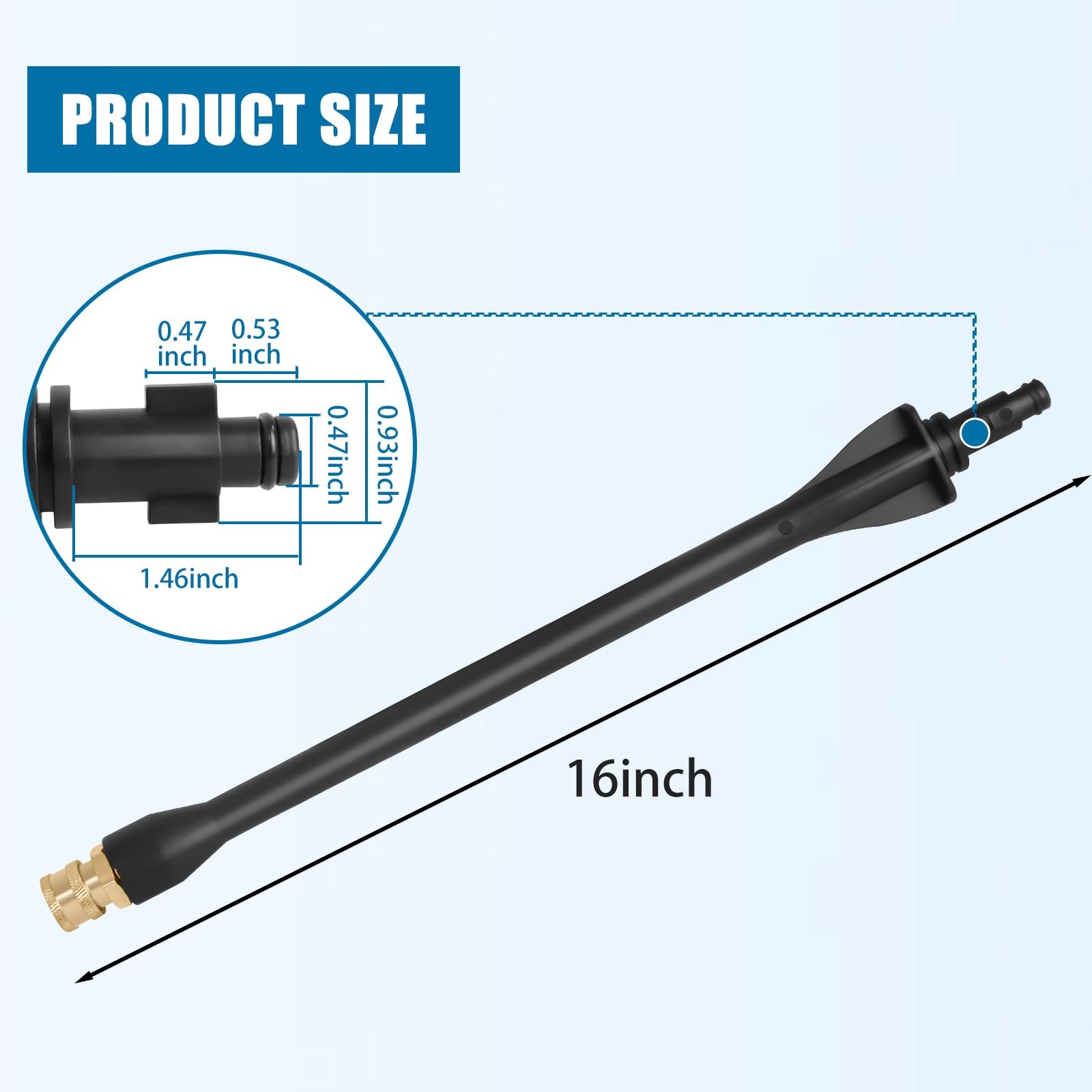 Pressure Washer Wand 308494075 with 5 Spray Nozzles and 1 Tips Holder for Ryo…
