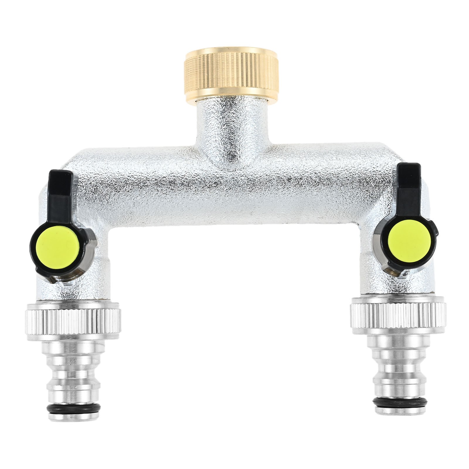 2-Way Tap Water Connection Distributor Kit Brass Parts 3/4″ with Shut-off Valve
