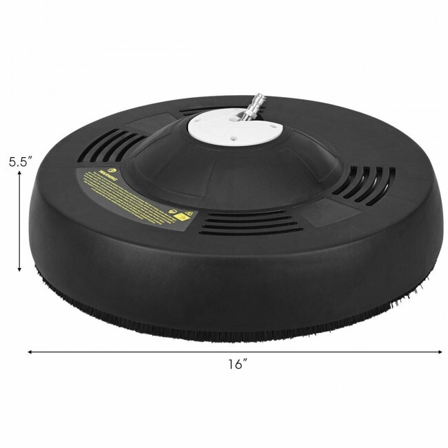 Costway Utility Surface Cleaner Pressure Washer Attachment 3000 PSI 16-Inch Head