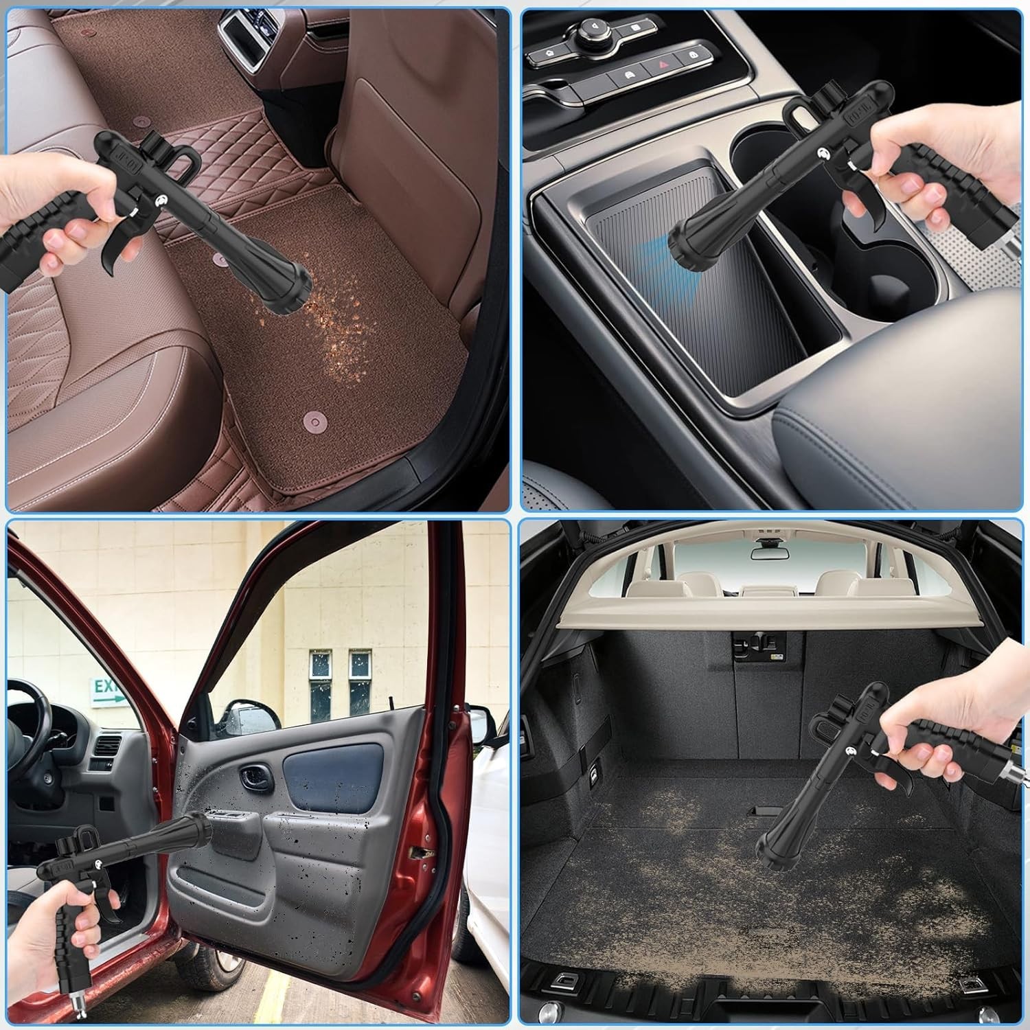 Air Cleaning Gun for Car Interior Detailing, High Pressure Air Blower Auto Detai