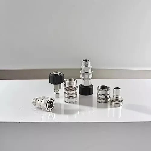 Pressure Washer Quick Connect Kit Stainless Steel M22 14mm To 3/8 Inch Quick Con