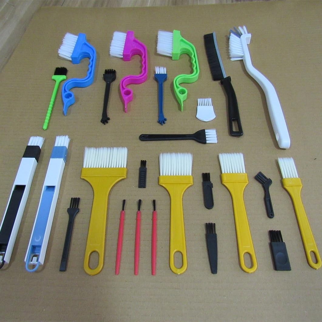 26Pcs Small Cleaning Brush,Crevice Brushes Mix Colors