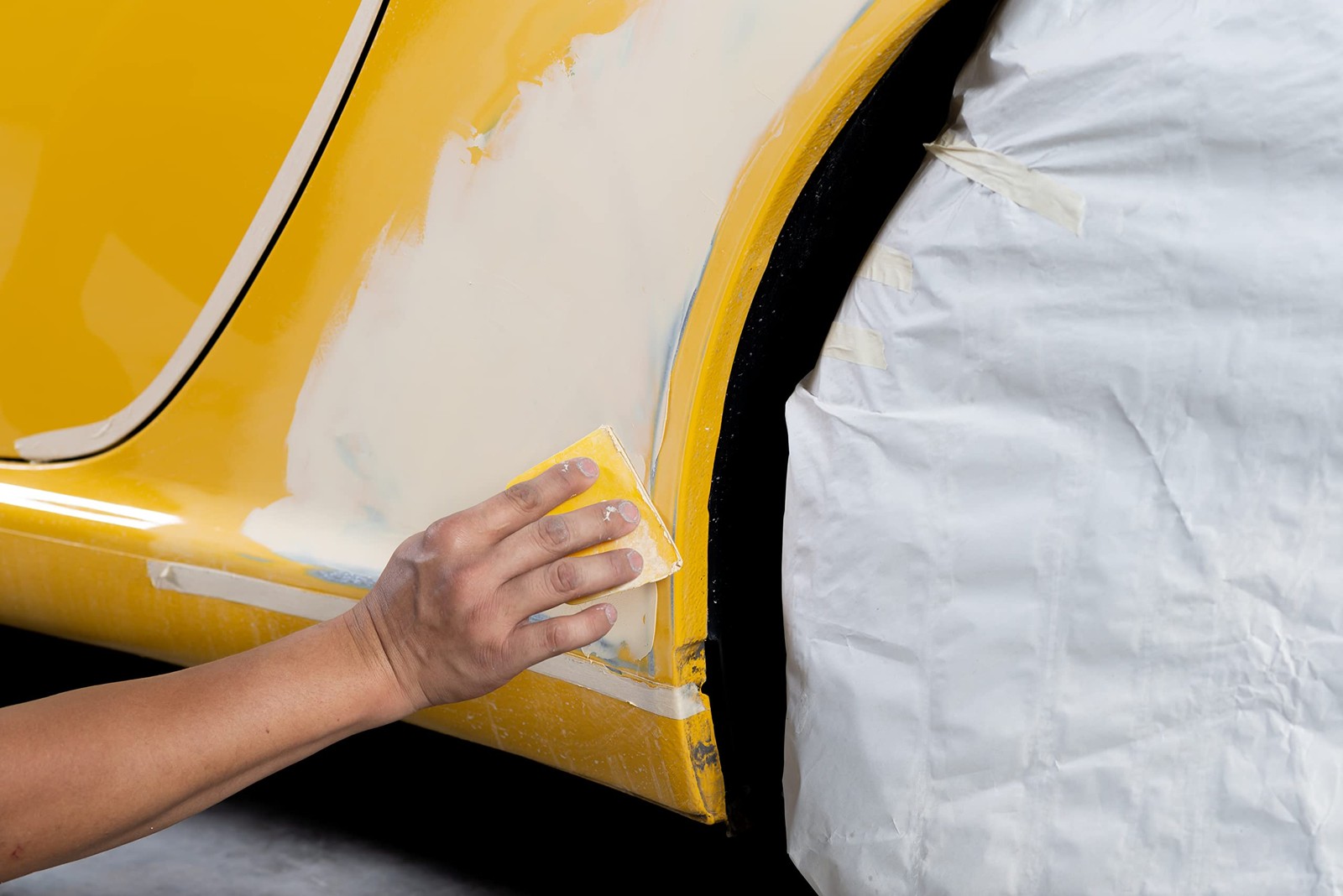 LAUCO Auto Body Filler Spreaders (100 Pieces) – Yellow Reusable 4″,