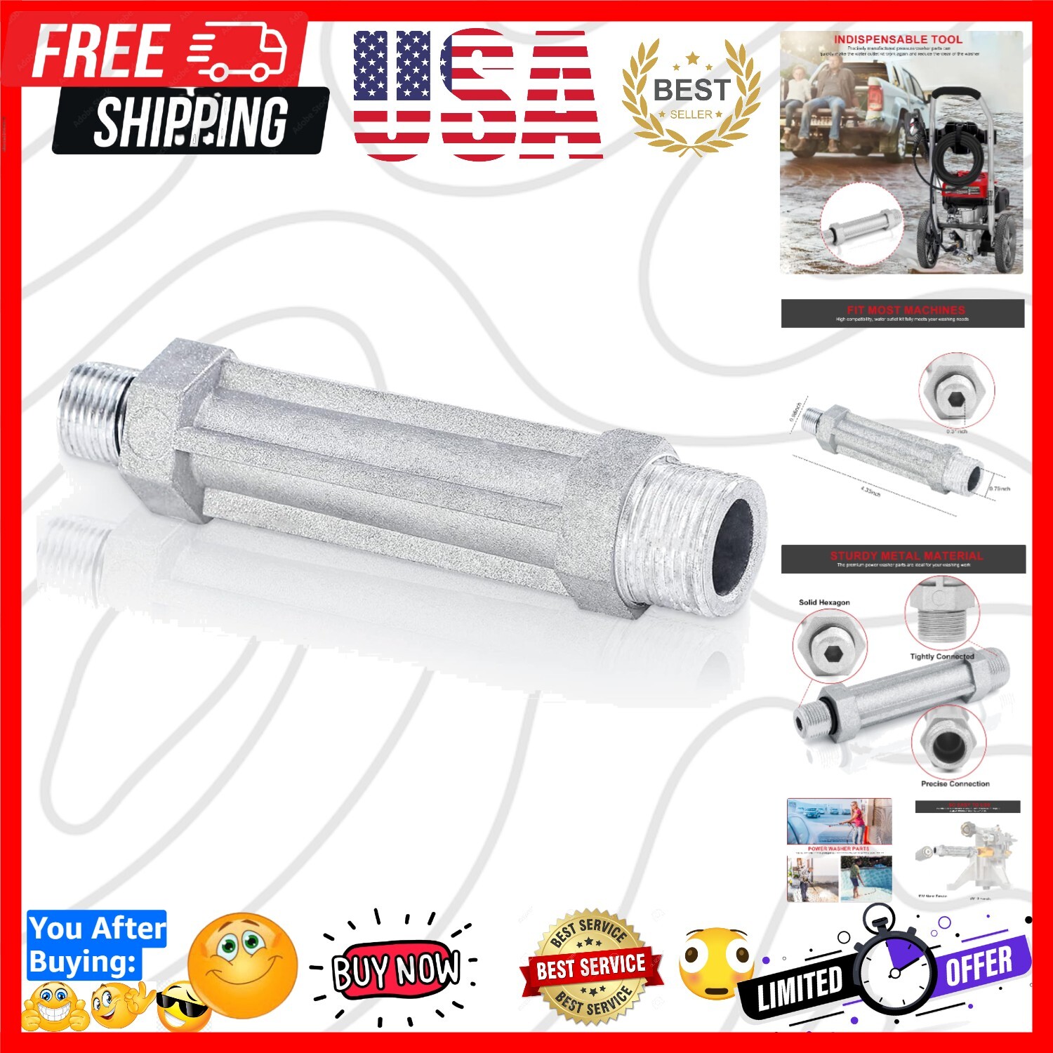Pressure Washer Parts Outlet Tube Replacement for Craftsman Power Washer
