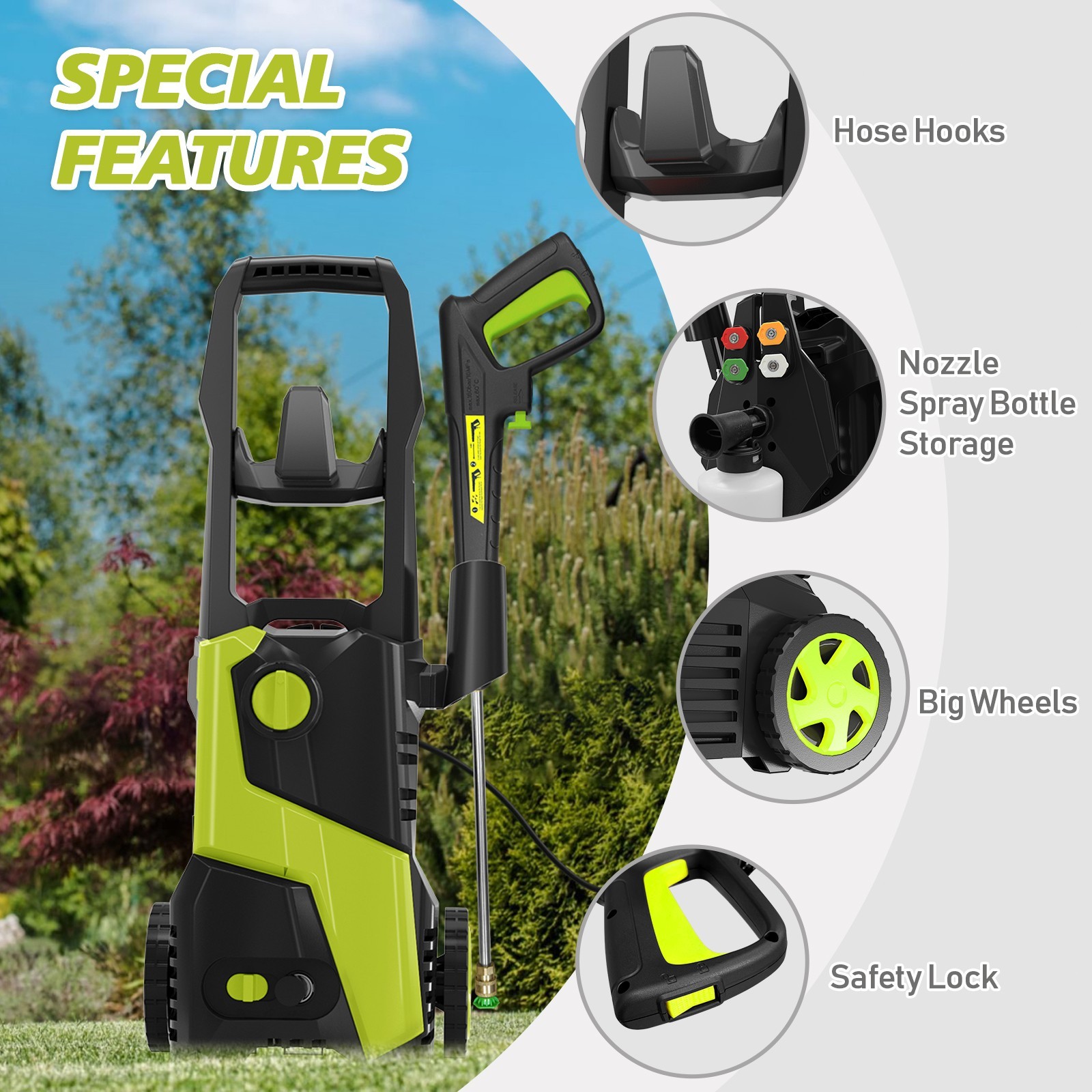 Pressure Washer 4200PSI 2.5GPM, Steel Lance, Total Stop System, for Car Wash