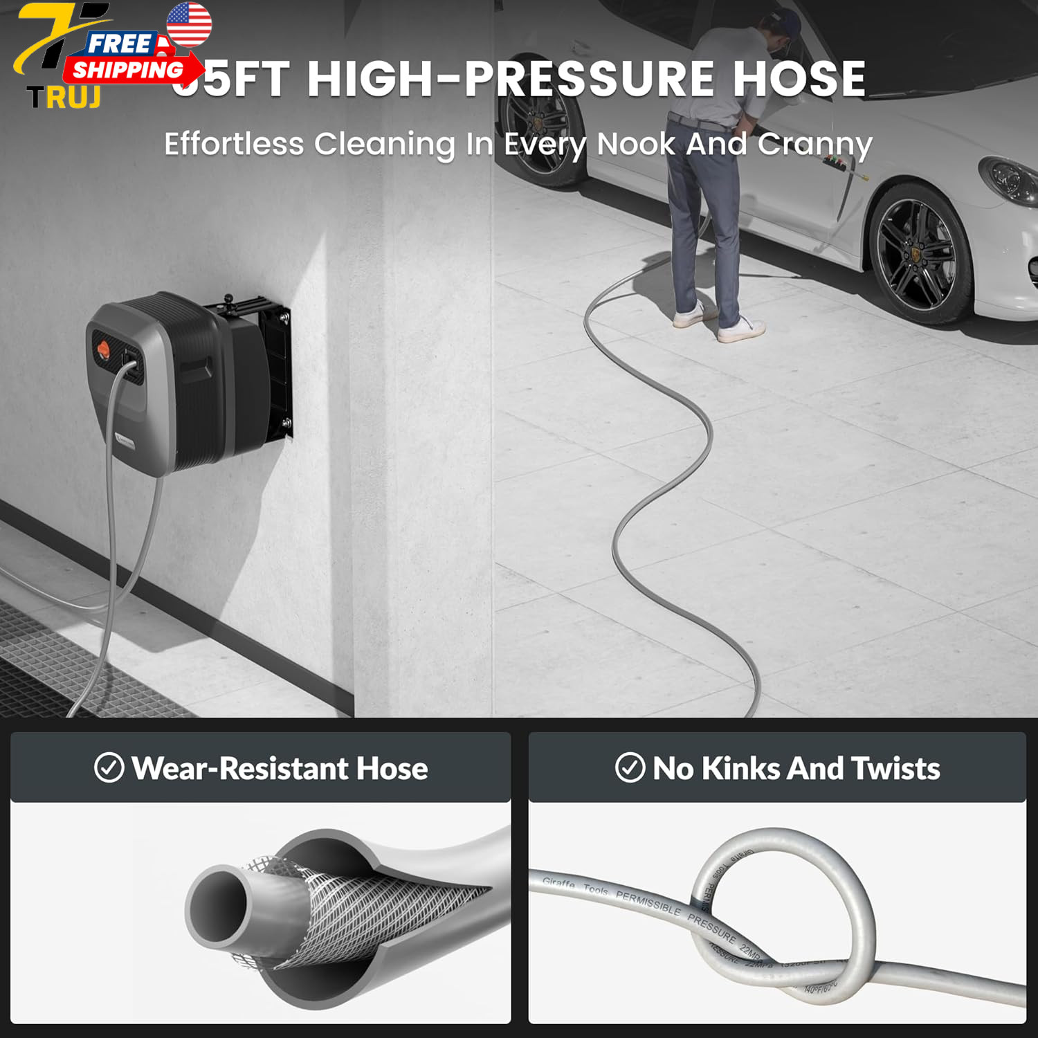 Giraffe Tools Grandfalls Pressure Washer G20B Pro 2500 PSI 2.2 GPM Wall Mounted