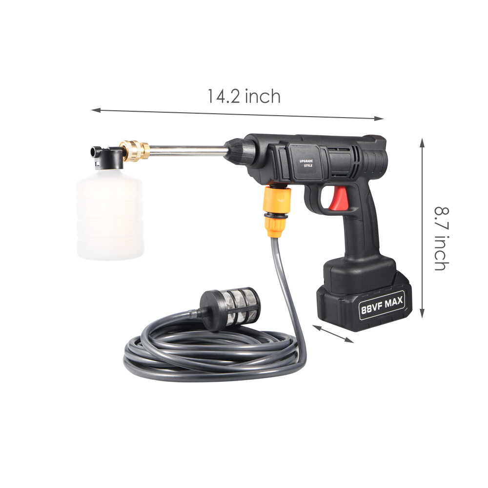 Portable High-Pressure Gun: 2 Batteries + 10 Sections for Powerful Use